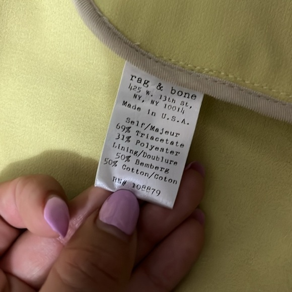 Rag & Bone Women’s Yellow Blazer Size 6 - Picture 4 of 5